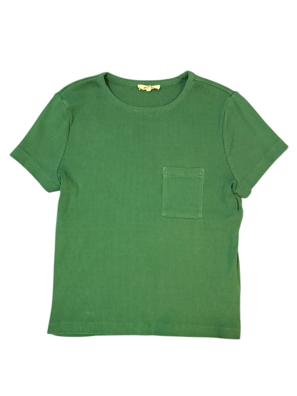 Madewell Garment-Dyed Ribbed Crewneck Pocket Tee - #20